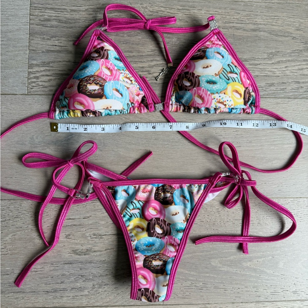 Angel Donut Print Bikini Set